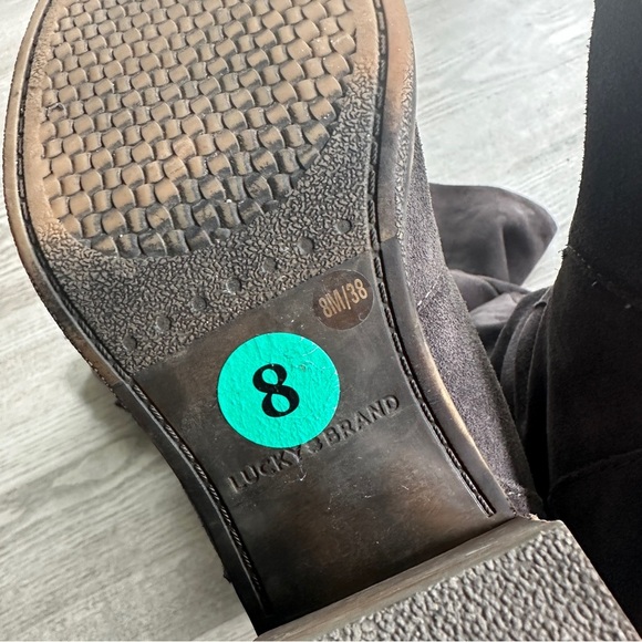 Lucky Brand Gray Suede Over the Knee Boots 8 - Picture 12 of 13